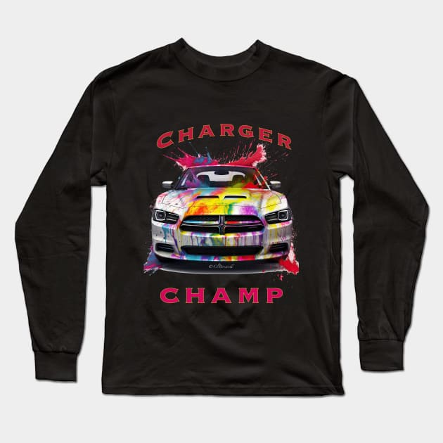 Dodge Charger Champ Long Sleeve T-Shirt by Urban Archeology Shop Gallery